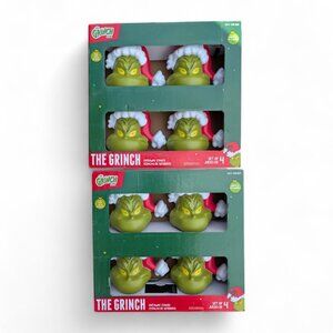 ​The Grinch Light Up Pathway Stakes (8 Count) With Santa Hat LED Christmas Decor